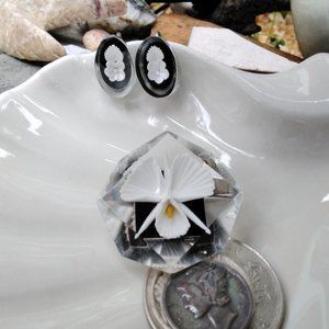 1950's Lucite Orchid Demi Parure